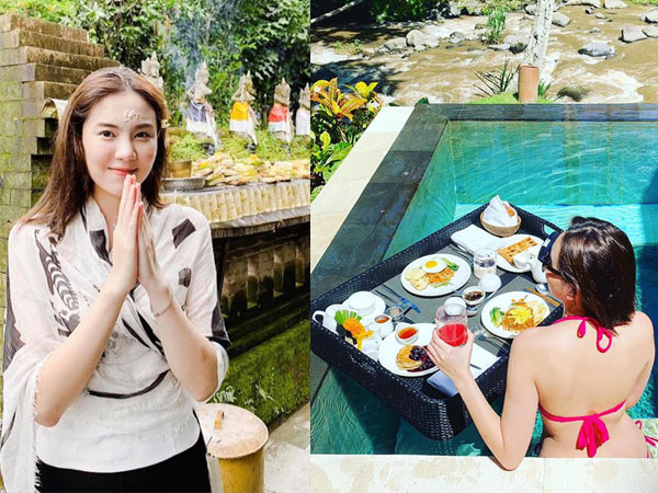 Mọi người vẫn còn hăng say ăn Tết, MC xinh đẹp Mai Ngọc đã cùng ông xã 'trốn' sang Bali nghỉ dưỡng sang chảnh
