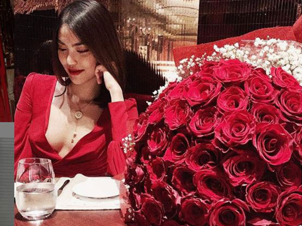 Lan Khuê khoe Valentine sang chảnh đầu tiên sau đám cưới nhưng netizen chỉ chú ý tới vòng 2 lùm lùm