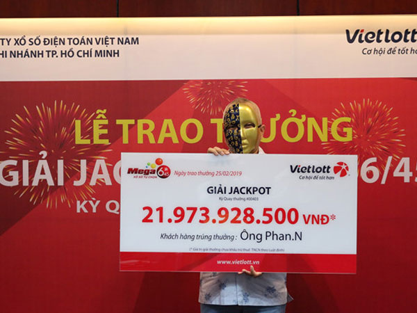 Chọn số theo sinh nhật con, một người Sài Gòn trúng số gần 22 tỷ đồng