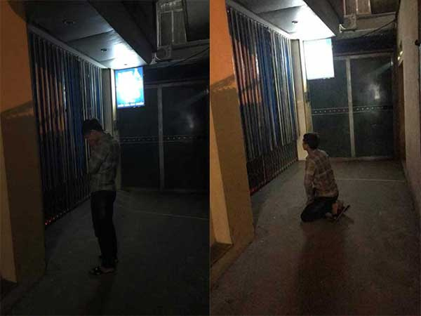 Dân mạng tranh cãi về hình ảnh nam thanh niên quỳ gối suốt 2 giờ trước cổng nhà nghỉ mà bạn gái bí mật vào cùng kẻ khác