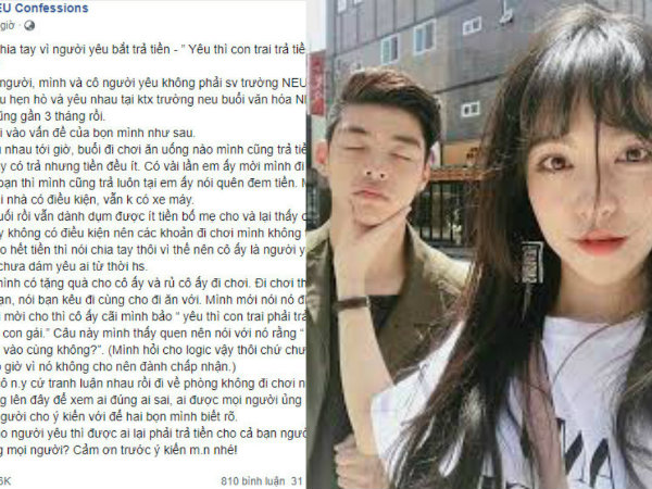 Thắc mắc vấn đề tình phí, chàng trai lên hỏi cộng đồng mạng: Vì sao đi chơi với bạn gái mà phải trả tiền cho cả cô bạn thân?