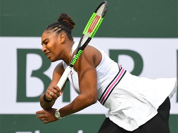 Serena bỏ cuộc vì khó thở tại Indian Wells