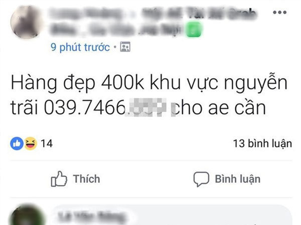 Nữ sinh lớp 12 bị tài xế xe ôm công nghệ rao số trên mạng, nội dung đi khách 400k/lượt