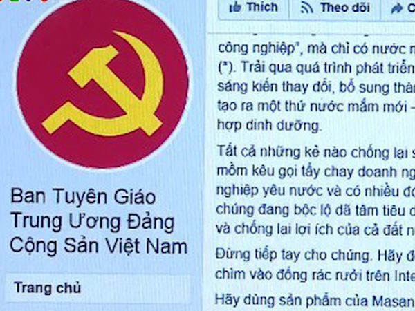 Tài khoản Facebook giả mạo Ban tuyên giáo Trung ương đã bị xoá