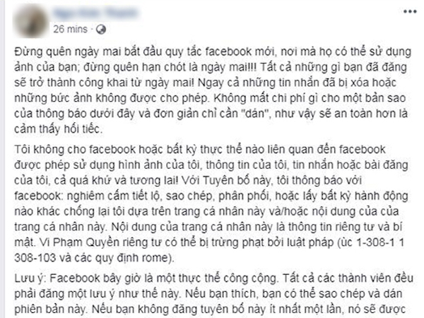 Trò lừa 'công khai ảnh riêng tư' xuất hiện trên Facebook