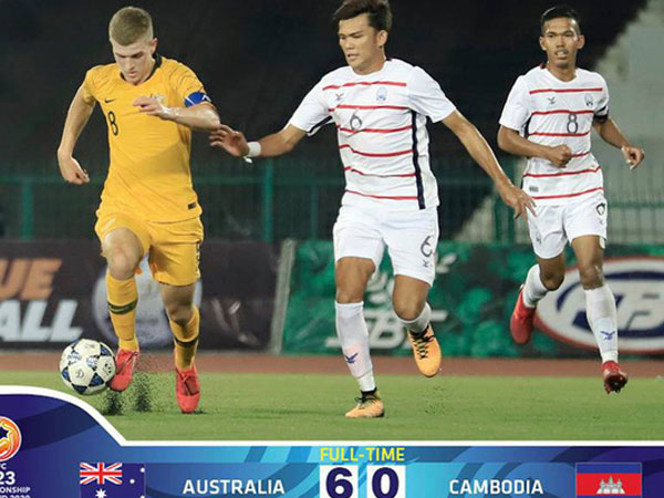 Dồn sức 'chơi lớn', U23 Campuchia vẫn nhận mưa bàn thua ở vòng loại U23 châu Á