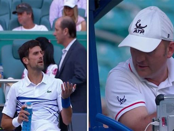 Djokovic dọa bỏ cuộc tại vòng ba Miami Mở rộng