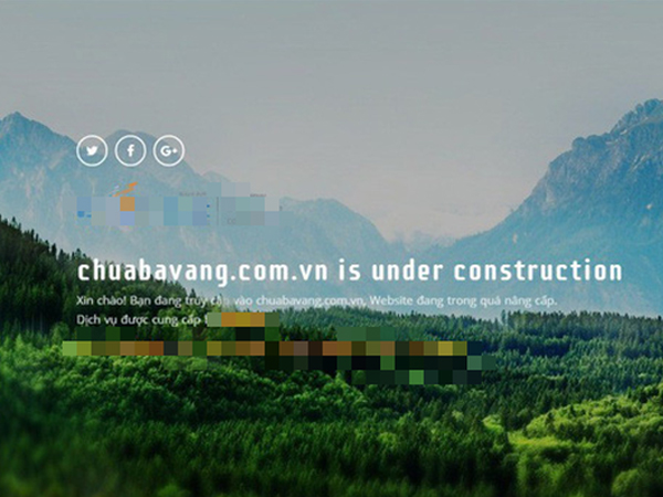 Website chùa Ba Vàng tạm thời không thể truy cập được