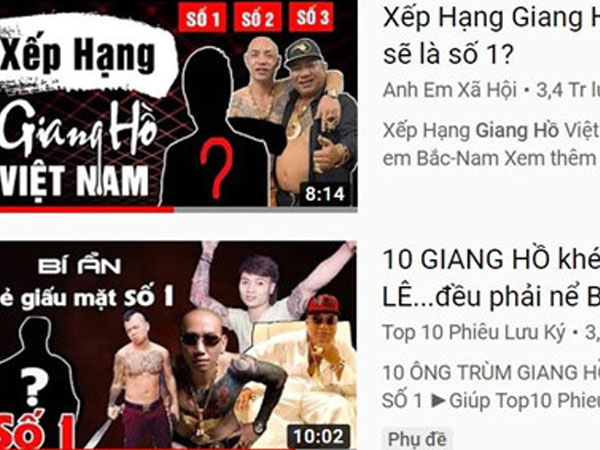 Loạn kênh YouTube giang hồ hút người xem bằng nội dung bạo lực