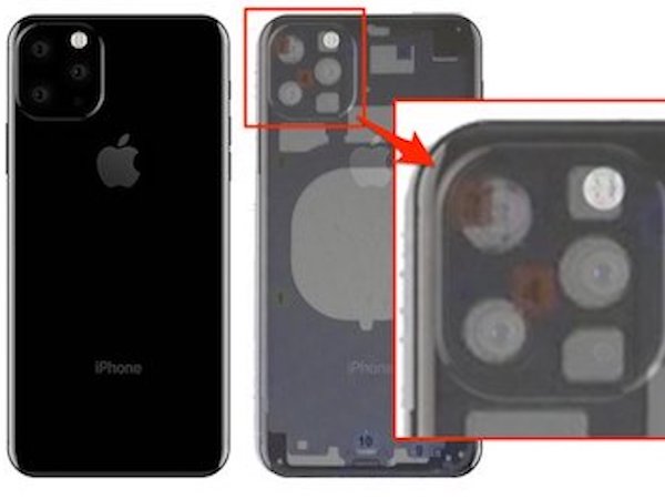 iPhone XI lộ thiết kế camera tam giác