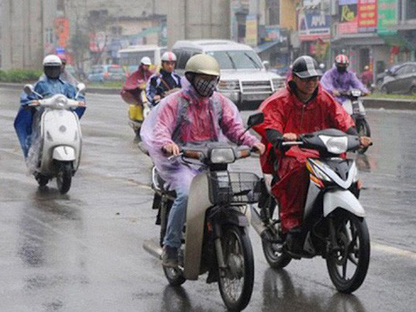 Không khí lạnh gây mưa dông ở Bắc Bộ