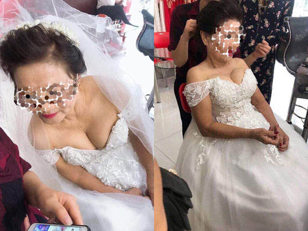 Cô dâu cao tuổi mặc váy cưới đi tìm hạnh phúc muộn khiến dân mạng xôn xao, nhưng đa phần mải soi vòng 1