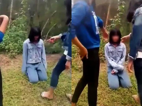 Bốn nữ sinh Nghệ An bị đuổi học một tuần vì bắt bạn quỳ