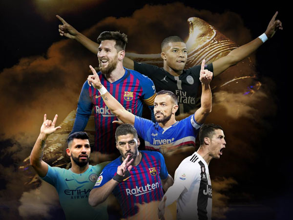 Chiếc giày Vàng châu Âu 2018/19: Mbappe kiên trì bám đuổi Messi