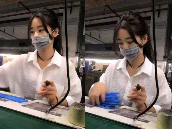Nữ công nhân đeo khẩu trang gây sốt vì nhan sắc xinh đẹp nhưng khi tháo khẩu trang lại khiến dân tình 'khóc thét'