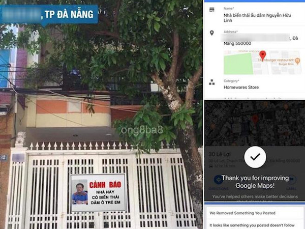 Dân mạng kêu gọi đánh dấu nhà kẻ sàm sỡ bé gái trên Google Maps
