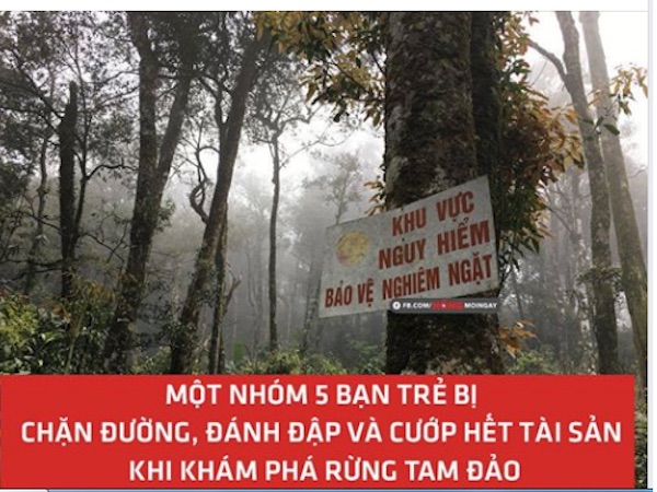 Công an điều tra nhóm 5 bạn trẻ đi du lịch Tam Đảo bị đánh đập và cướp tài sản