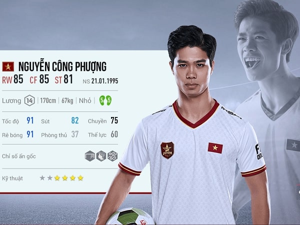 Công Phượng trở thành cầu thủ Việt Nam đầu tiên xuất hiện trên FIFA 19, trị giá 425.000 Euro