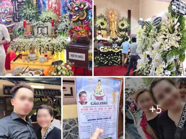 Đến đám tang nghệ sĩ Anh Vũ chụp ảnh tươi cười rồi 'bắn tim' trước cáo phó, cô gái bị chỉ trích phải xóa vội status