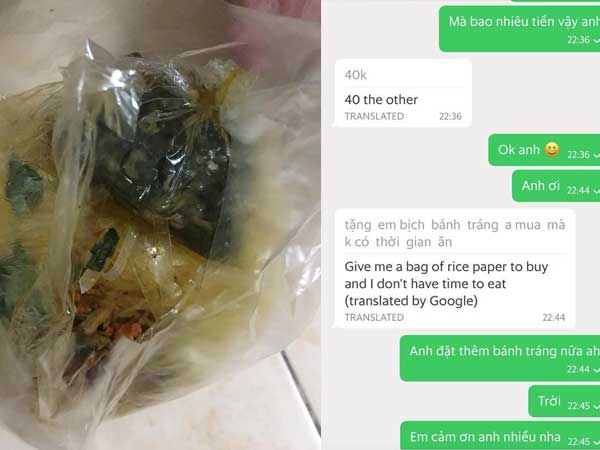 Lại thêm anh shipper như nam chính ngôn tình: Tặng thêm bịch bánh tráng nhưng không quên dặn một câu chị em nào cũng muốn nghe