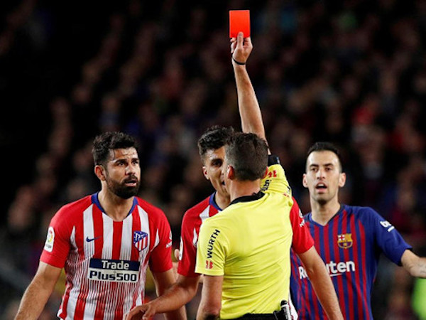 Xúc phạm trọng tài, Diego Costa của Atletico Madrid bị cấm 8 trận