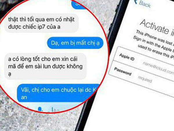 Bức xúc chuyện cô gái nhặt được iPhone không trả còn hồn nhiên nhắn tin xin mật khẩu iCloud để đỡ mất tiền mở khoá