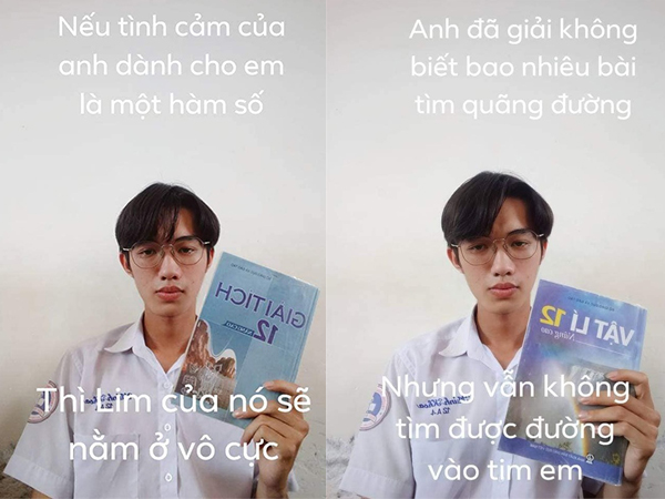 Tỏ tình kiểu học sinh cuối cấp: Mặt tỉnh bơ nói lời 'ngôn tình' với hàng loạt kiến thức của các môn học khác nhau
