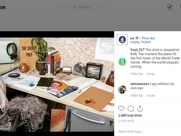 CIA mở tài khoản Instagram, đăng ảnh bản đồ Trung Quốc, vùng Vịnh
