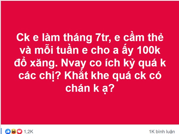 Khoe chồng làm lương tháng 7 triệu đưa hết vợ giữ, nhưng chỉ 1 hành động của vợ trẻ khiến chị em phẫn nộ mắng cho