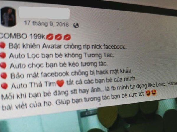 Sự thật về dịch vụ bật khiên bảo vệ Facebook tại Việt Nam