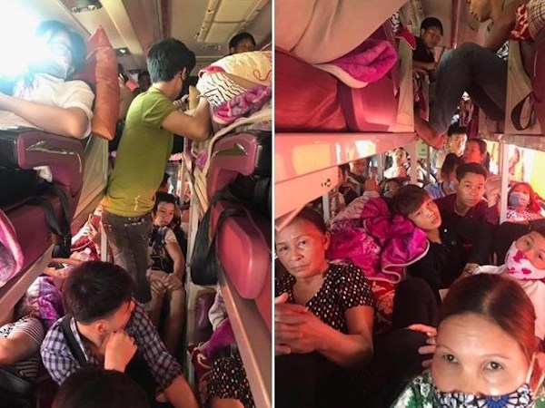 Xe khách 'nhồi nhét' quá tải tràn lan, khách nhắn tin 'cháy' đường dây nóng