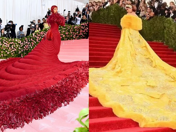 Váy 'trứng rán' của Rihana năm nào bất ngờ tìm thấy 'người anh em' tại Met Gala 2019
