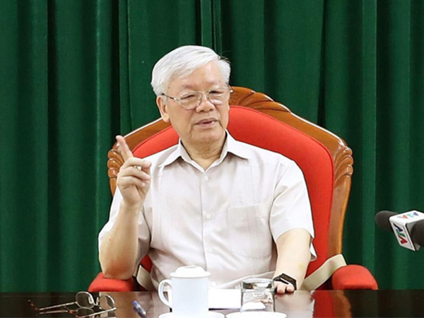Tổng Bí thư, Chủ tịch nước Nguyễn Phú Trọng chủ trì họp lãnh đạo chủ chốt