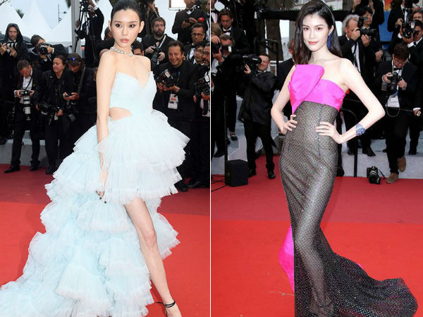 2 thái cực của 2 chân dài Victoria's Secret Trung Quốc tại Cannes: Ming Xi như công chúa, Sui He phô phang đến 'bức người'