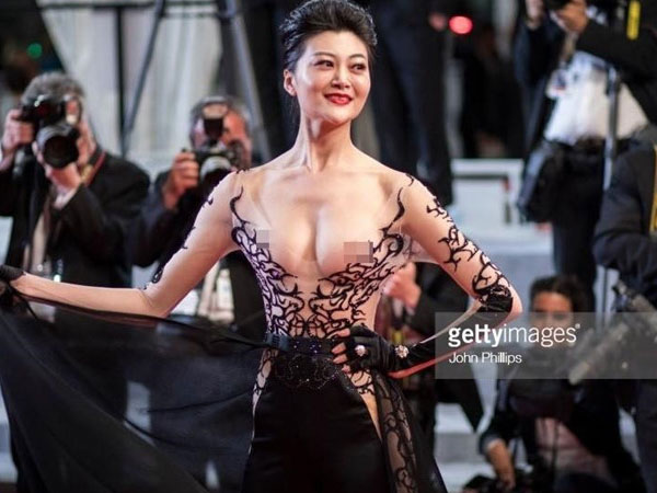 Sao nữ TQ còn gì sau màn mặc hở sốc, bị gọi là gái mại dâm ở Cannes