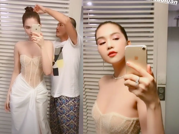 Sau bộ đầm 'có như không', Ngọc Trinh tái xuất táo bạo hơn, netizen bình luận: Trông giống bikini quấn khăn tắm