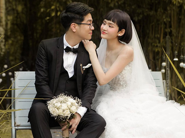 'Cô dâu' Hiền Hồ vừa đổi kiểu tóc nữ tính, cư dân mạng đồng loạt gọi tên 'chú rể' Bùi Anh Tuấn