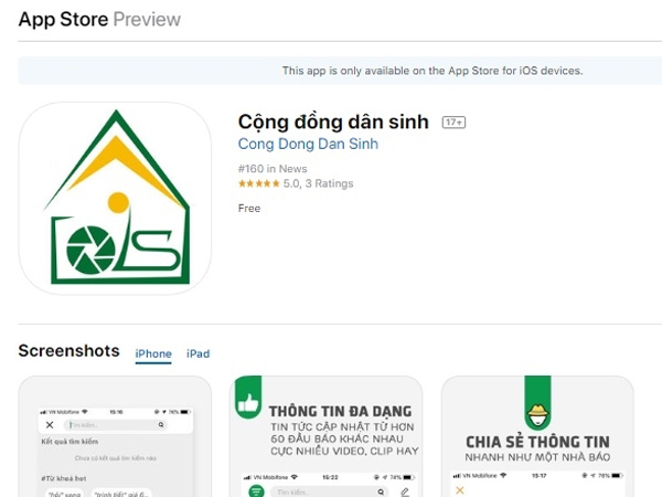 Trải nghiệm sự khác biệt ứng dụng đọc báo kết hợp mạng xã hội trên ứng dụng Cộng đồng dân sinh