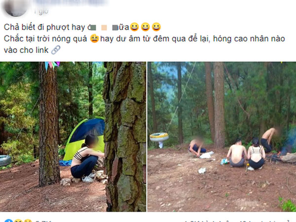 Cô gái ăn mặc hở hang khi đi phượt cùng nhóm bạn nam khiến dân mạng tranh luận gay gắt