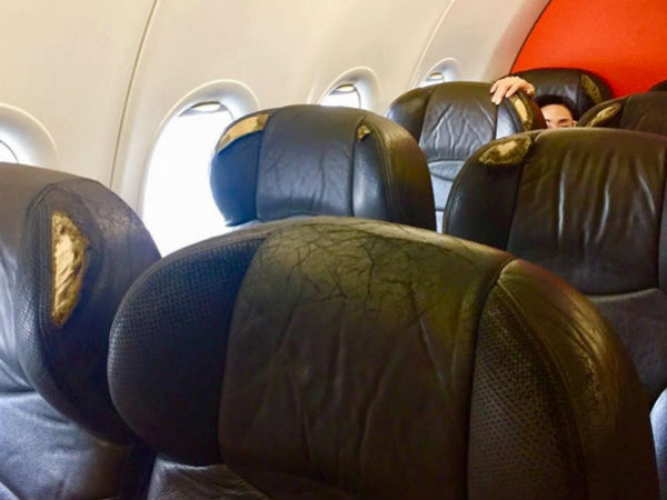 Hành khách Jetstar Pacific phản ánh ghế ngồi trên máy bay rách nát
