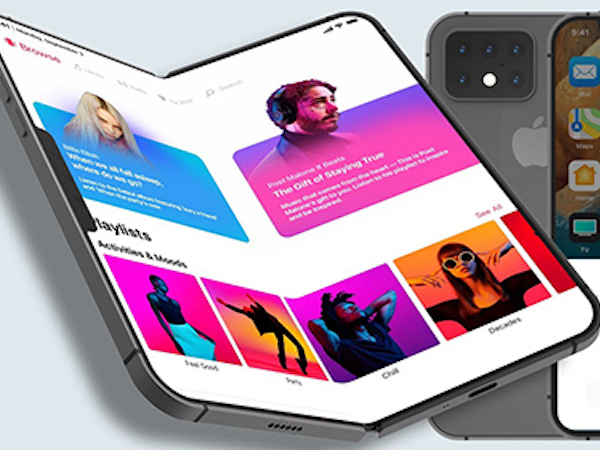 Apple nhận sáng chế smartphone màn hình gập