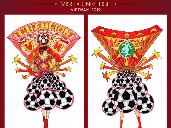 Bóng đá, ca trù, Bà Nà Hill tiếp tục gây sốt cuộc thi thiết kế quốc phục cho Hoàng Thùy tại Miss Universe 2019