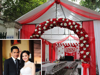 Nhà trai trang hoàng lộng lẫy, chuẩn bị rước cô dâu Tâm Tít