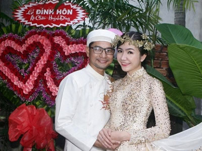 Thiệp cưới độc đáo của Huỳnh Đông và bạn gái Á hậu