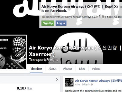 IS đánh sập Facebook hãng hàng không Triều Tiên?