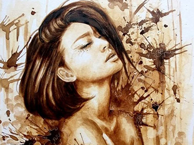 9x Việt có biệt tài vẽ chân dung bằng màu cà phê sống động