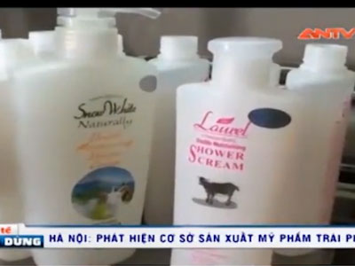 Clip: Hóa chất pha nước máy thành sữa tắm cao cấp