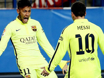 Atletico Madrid 2-3 Barca: Neymar đưa Barca vào bán kết Cúp Nhà vua