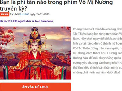 Giới trẻ phát sốt với trào lưu “bói” Võ Tắc Thiên