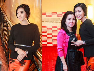 Á hậu Huyền My lần đầu khoe mẹ trẻ như "chị gái"